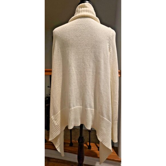 NWOT Michael Michael Kors Open Front Rib Knit Cardigan Sweater Cream Women’s M - Picture 3 of 14